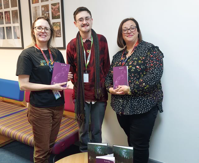 Student writing his very own success story