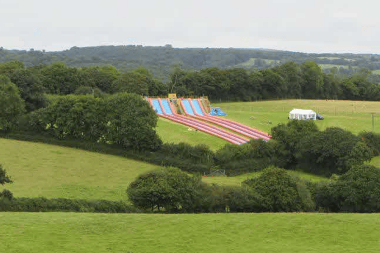 A photo of the slides on the site at Cardinham, taken by a resident who objected to the proposals. (Picture: Cornwall Council)