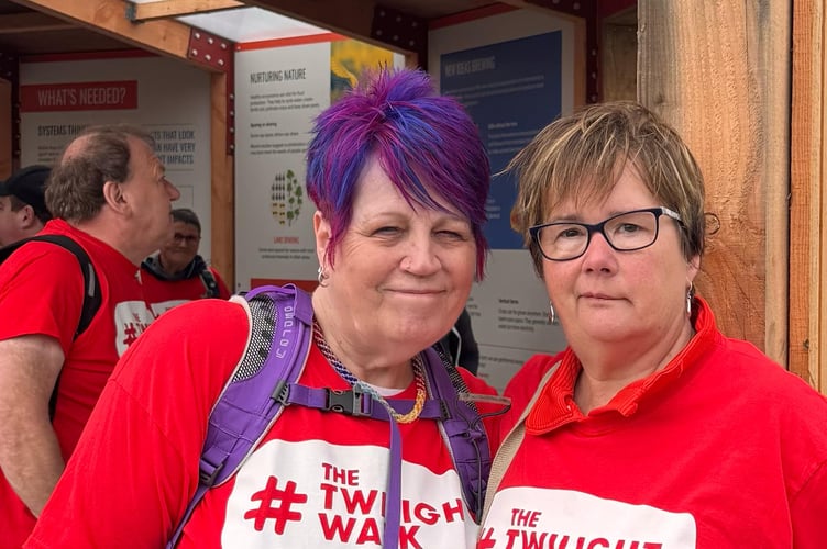 United in their brain tumour diagnoses, the friends jointly organised the only Cornish Twilight Walk for the Brain Tumour Charity. (Picture: Diane Smith)