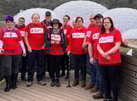 Friends complete Twilight Walk at Eden Project for charity