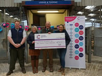 Farmer raises £8,500 for cancer charities by auctioning prize lamb