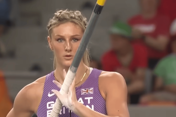 Cornish pole vaulter Molly Caudery missed out on the podium at the World Indoor Championships in China