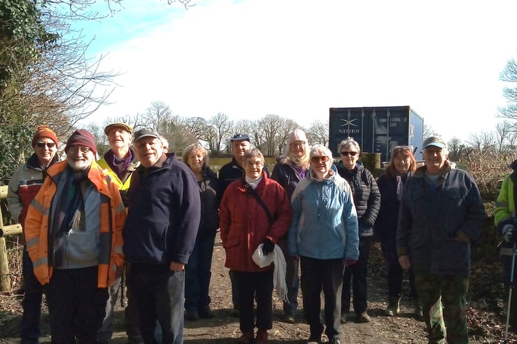Members of Holsworthy Walk and Talk enjoying a sunny explore in Pyworthy (Picture: Holsworthy Walk and Talk)