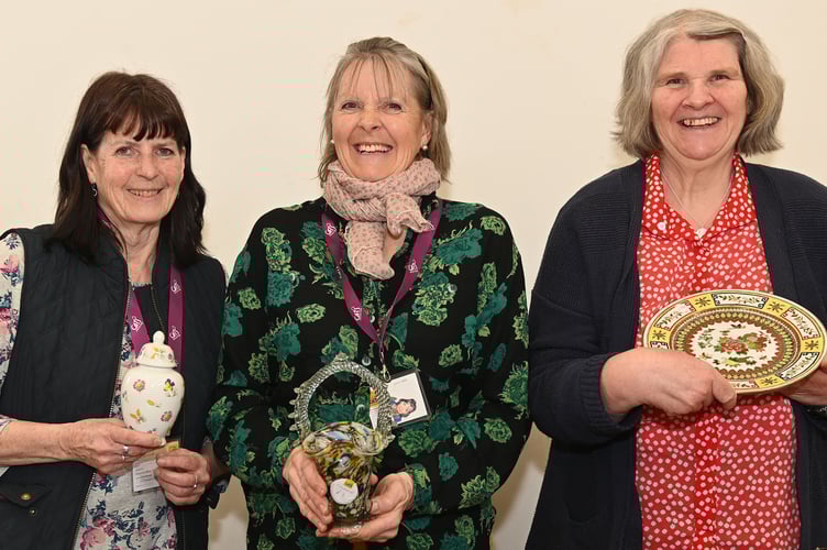 Running the ever popular Bric-A-Brac stall at Launceston Cats Protection League Easter Fayre are Sue, Kerry and Zoe. (Picture: Adrian Jasper)