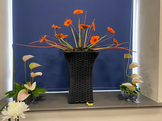 This simple but effective design was showcased at Bude Flower Club's meeting