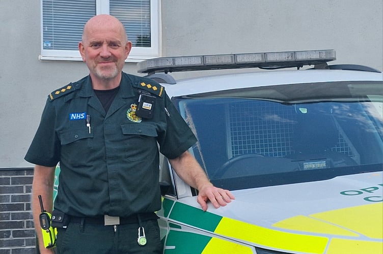 Richard Mellor, a paramedic based in Bodmin who will drive the epic 7,000 miles in aid of Macmillan Cancer Support. (Picture: SWASFT)