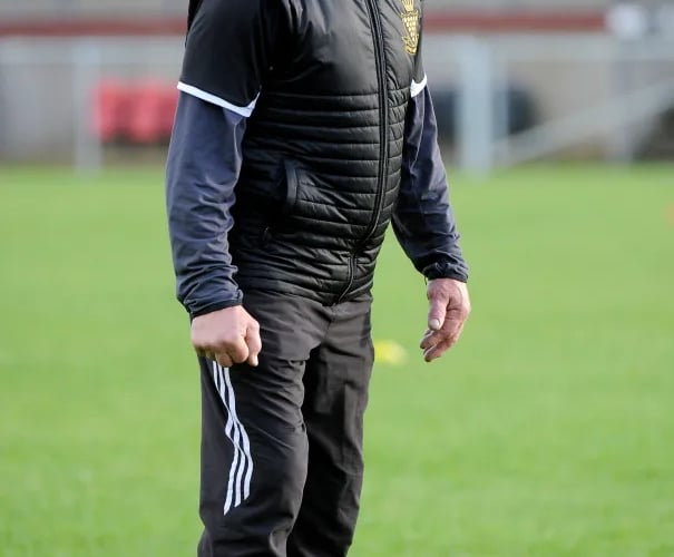 Cornwall Rugby head coach Graham Dawe oversees training at Camborne RFC. 