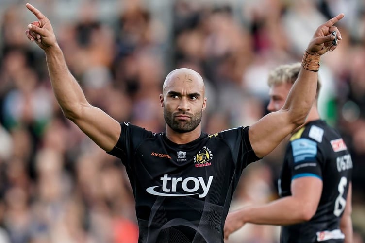 Winger Olly Woodburn has penned a new contract with the Premiership club, taking him into an 11th year at Sandy Park. Picture: Exeter Chiefs