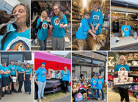 Town turned turquoise for World Animal Free Research Day