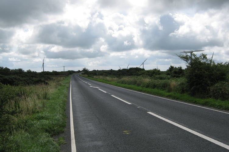 Cold Northcott Windfarm as viewed from the A395 (Picture:Peter Kazmierczak)