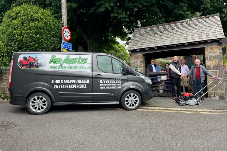 A generous gift of a new lawn mower has been donated to St Andrew's Church, Stratton