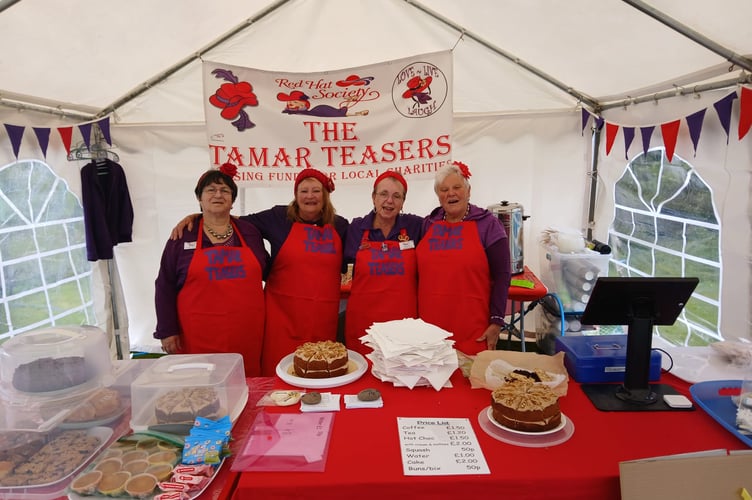 The ladies from the Tamar Teasers are all smiles behind the counter