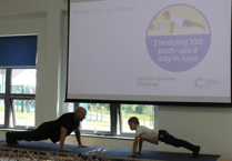 Launceston students join IT technician for charity push-up challenge