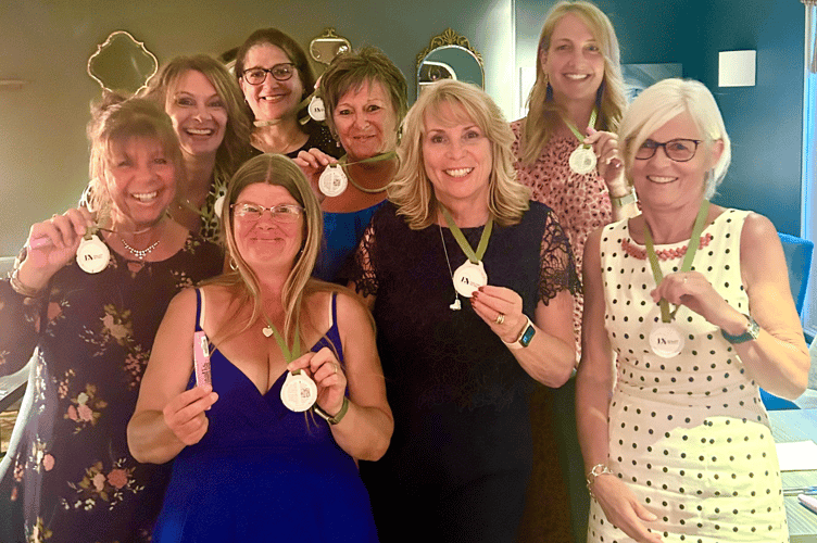 Bodmin Walking Netball team with their awards (Picture: Bodmin Walking Netball)