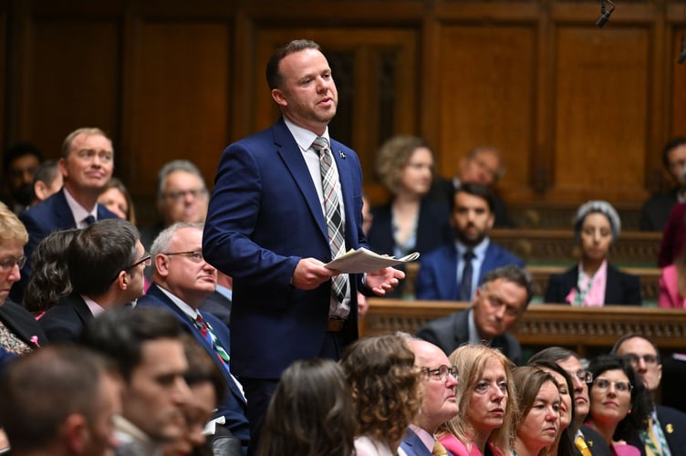 North Cornwall’s Lib Dem MP Ben Maguire speaking in the Commons (Pic: Submitted)