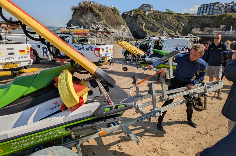 Lifeguards undertake watercraft training at Towan Beach ahead of 2025 season (Picture: Warren Wilkins)