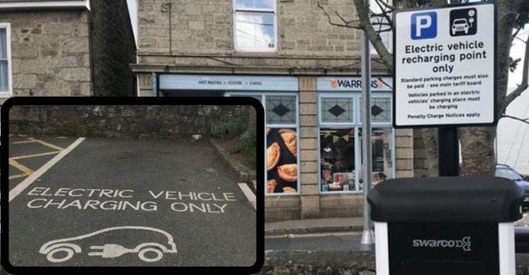 Newlyn EV charging point. (Picture: Cornwall Council)