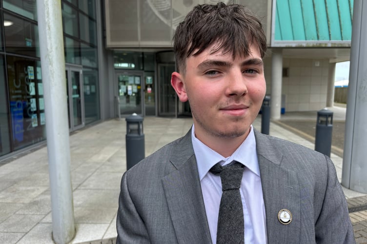 Reform UK's Angus Black, 18, is the youngest councillor to ever be elected to Cornwall Council (Pic: Lee Trewhela / LDRS)