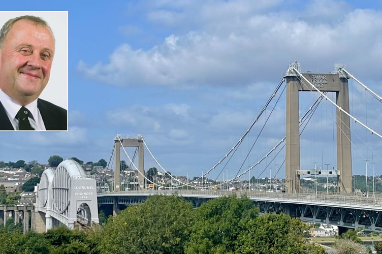 Cornwall Councillor Andrew Long (inset) has been appointed joint chair of Tamar Bridge and Torpoint Ferry Joint Committee