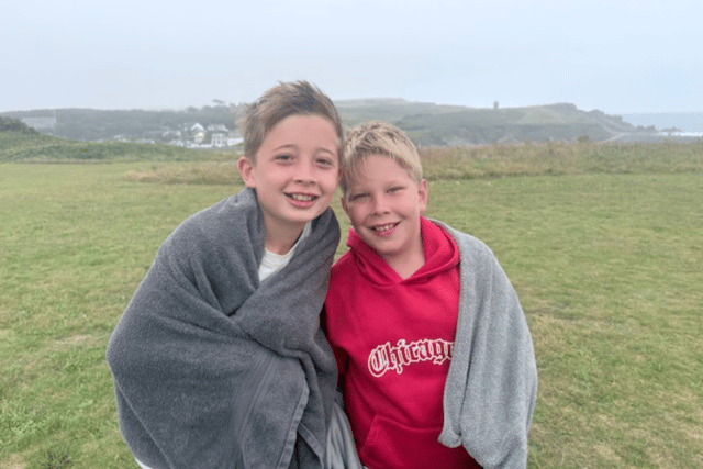 Boys take on swimming challenge for sea pool