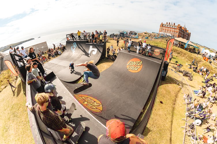 Skate action going down (Picture: Adam Lievesley)