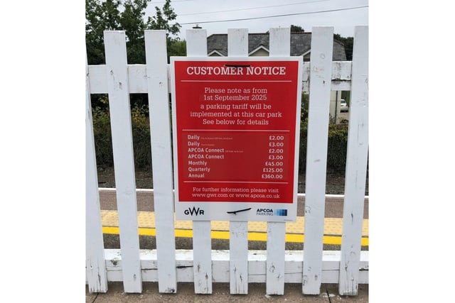 Car parking charges to be implemented at train station