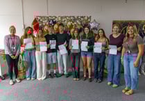 Celebrations for Bodmin College students after GCSE results