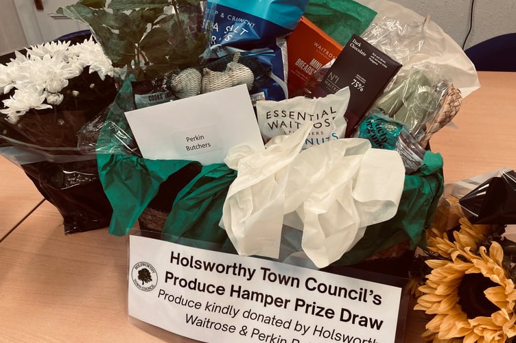The prize hamper which can be won at the Holsworthy and Stratton Agricultural Show (Picture: Holsworthy Town Council)