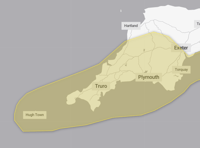 Cornwall braced for heavy rain as yellow weather warning issued