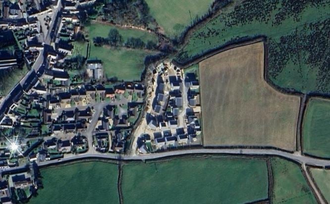 Aerial image of the proposed site for the development. (Picture: Cornwall Council)