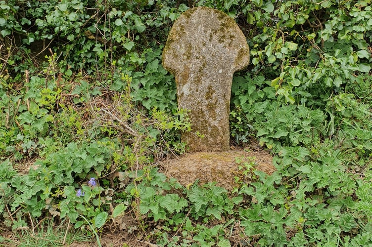 The medieval stone cross at Park an Growes near Penzance