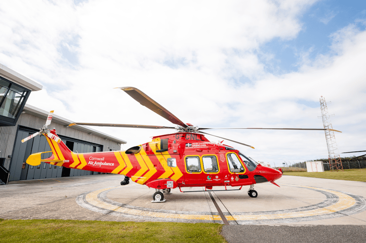 The new helicopter has been officially named The Duke of Cornwall (Picture: Andy Holter Photography) 