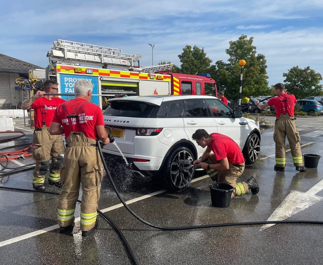 Fire fighters raise over £700 for charity