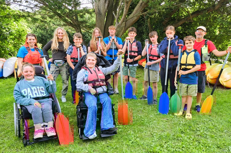 The Acceler8 group after a canoeing session in Bude. (Picture: Active8)