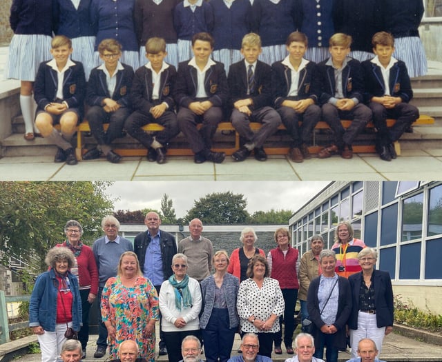 Looking Back: Classmates reunite to recreate school picture