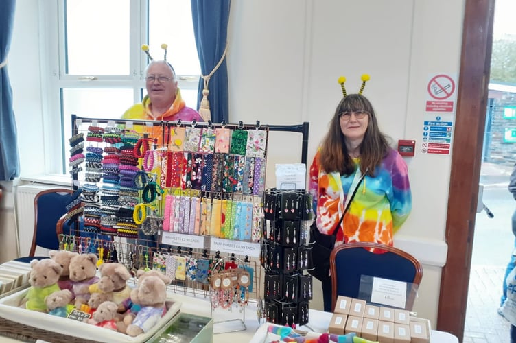 One of the many stallholders at the hastily-arranged Buzz Off Amy event held in Callington at the weekend