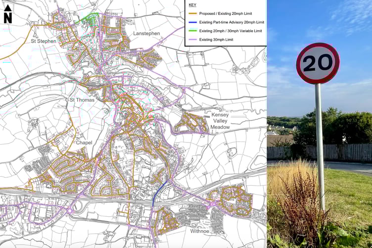 Launceston Cornwall Council 20mph