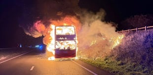 A30 closed near Bodmin due to fire