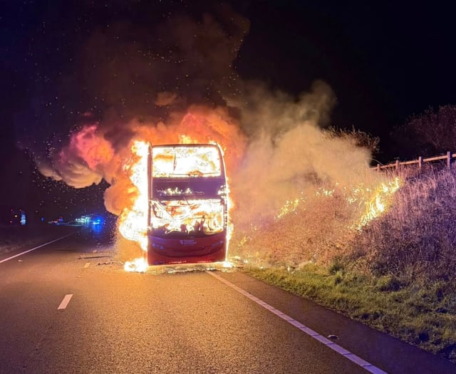 A30 closed near Bodmin due to fire
