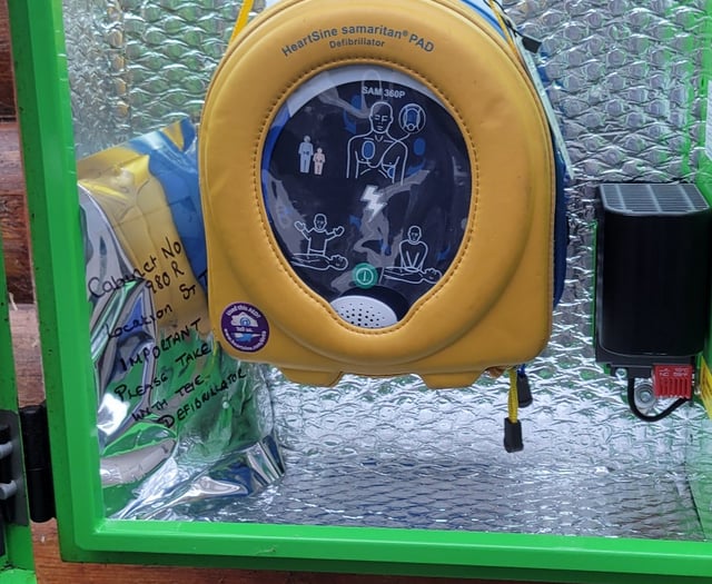Anonymous donation maintains village defibrillator
