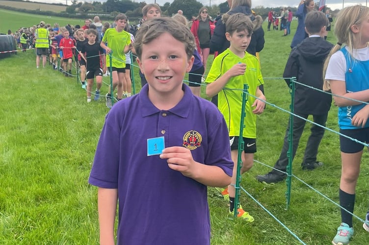 Jacob Sweeney from Bishop Cornish in Saltash took the Year 5/6 Boys race win