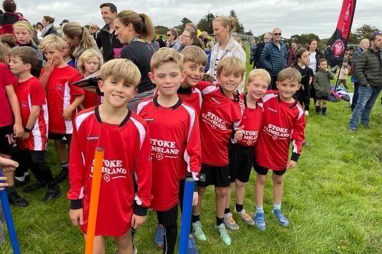 Youngsters from Stoke Climsland all set to go at the start line
