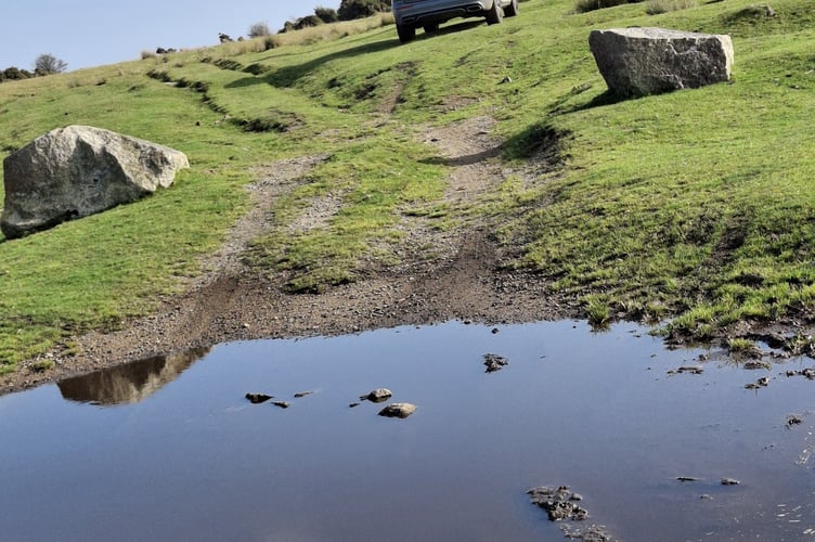 An example of the driving on Bodmin Moor the police are warning against (Picture: Devon and Cornwall Police)