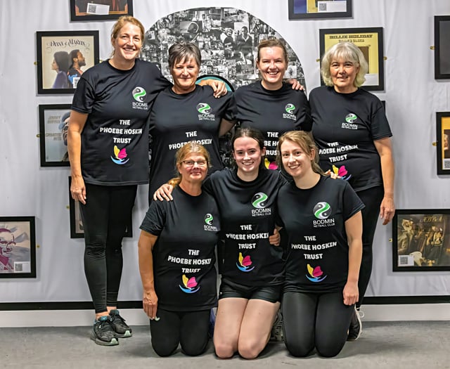 Bodmin Walking Netball club raises over £1,200 for local charity