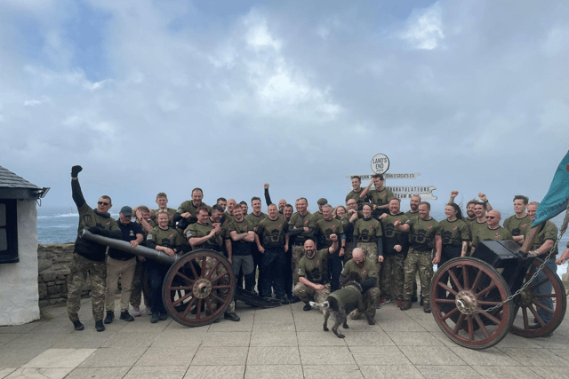 Charity makes history after pulling a one tonne field gun 1,000 miles