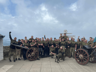 Charity makes history after pulling a one tonne field gun 1,000 miles