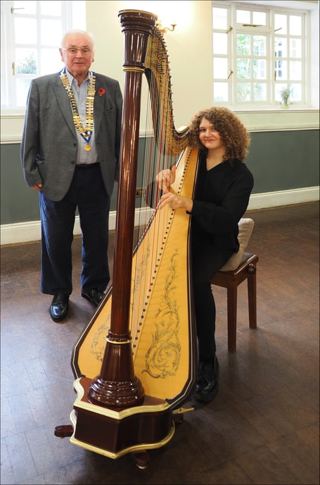 Robin Uglow Harpist & Christopher Cooke Launceston Probus Club