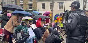 Police respond after 50-strong pro-Palestinian Action protest in Truro