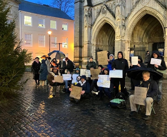 Cornwall activists defy police to protest into night 