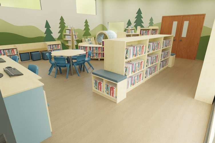 An illustrative image of what a potential new library in the town could look like. (Picture: Camelford Town Council)